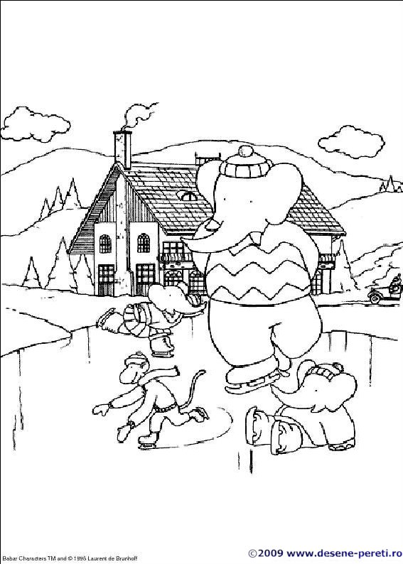 babar desene colorat